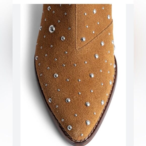 Zadig & Voltaire Tyler Cecilia Suede Dream Studs ankle boots New size 37 - Picture 8 of 15